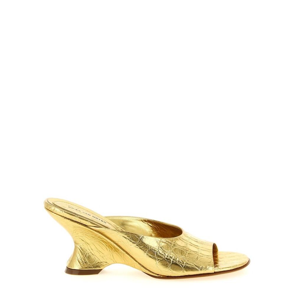 Dries Van Noten Women Curved Wedge Mules